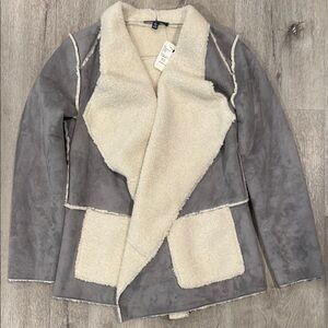 Saks Fifth Avenue Women's Gray and Cream Jacket